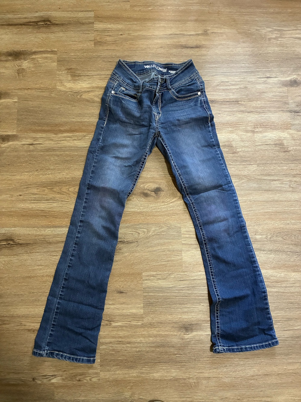 Wallflower Women's Dark Blue Boot Cut Jeans